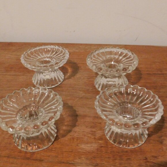 Partylite Set of Versatile Glass Candle Holders - Picture 1 of 7